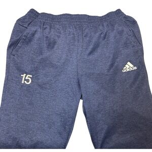 Adidas Training Pants Number 15 Blue‎ Athletic Joggers Mens